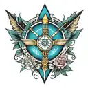 Arrow electric tattoo design idea