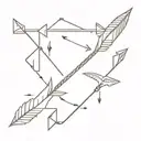 Arrow electric tattoo design idea