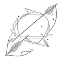 Arrow electric tattoo design idea