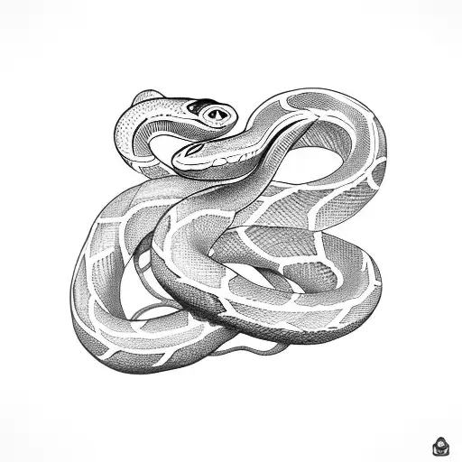 snake on finger tattoo design idea
