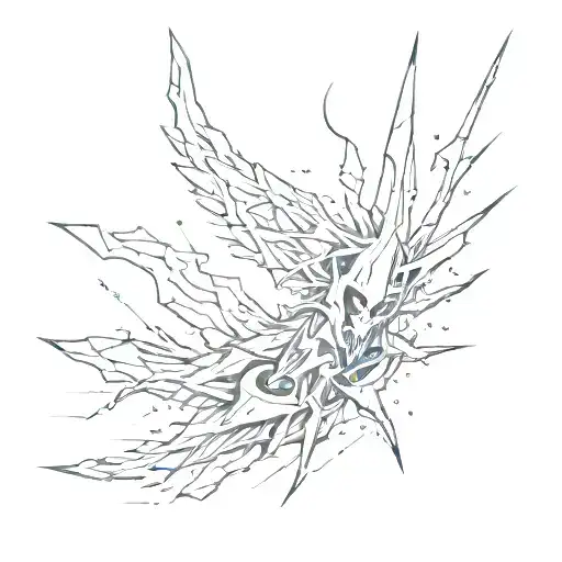 Thunderbolt tattoo design idea