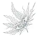 Thunderbolt tattoo design idea