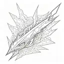 Thunderbolt tattoo design idea