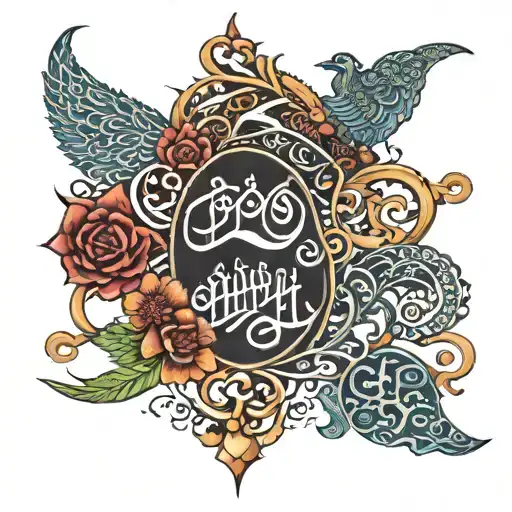 a poem of omar khayyam in farsi font text tattoo design idea