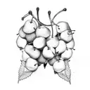 Cherry fruit tattoo design idea