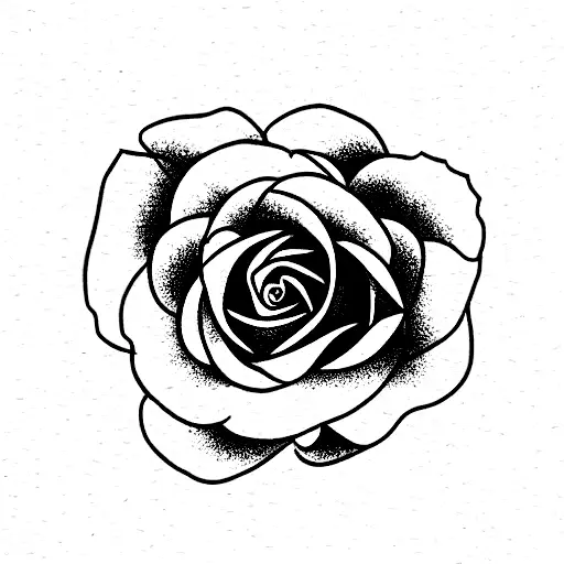 marigold and rose and aster tattoo design idea