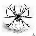 Spider tattoo design idea