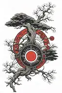 itachi sharingan tree tattoo design idea