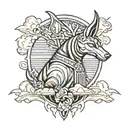 Path to heaven anubis gate tattoo design idea