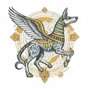 Path to heaven anubis gate tattoo design idea