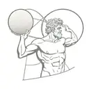 Greek god Atlas holding the world tattoo design idea