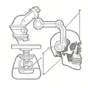 MICROSCOPE, SKULL with a snake inside tattoo design idea