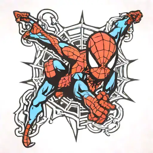 spiderman logo tattoo design idea