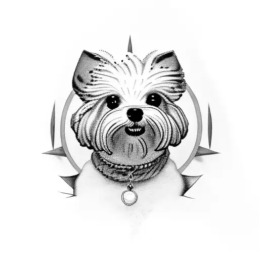 bichon maltes tattoo design idea