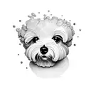 bichon maltes tattoo design idea