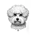 bichon maltes tattoo design idea