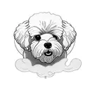 bichon maltes tattoo design idea