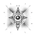 itachy's mangekyou sharingan on kunai tattoo design idea