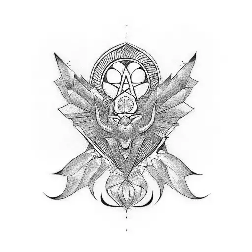 Create a blackwork tattoo featuring iconic symbols or events from the years 1996 and 1994 tattoo design idea