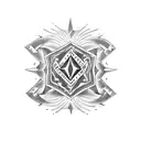 Create a blackwork tattoo featuring iconic symbols or events from the years 1996 and 1994 tattoo design idea