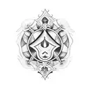 Create a blackwork tattoo featuring iconic symbols or events from the years 1996 and 1994 tattoo design idea