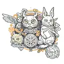 Miyazaki studio ghibli should piece tattoo design idea