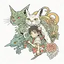 Miyazaki studio ghibli should piece tattoo design idea
