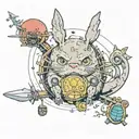 Miyazaki studio ghibli should piece tattoo design idea