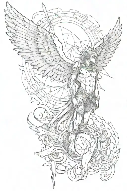 Icarus hubris and downfall tattoo design idea