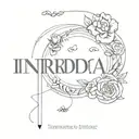 A  strikethrough list with the next text: Indra, ITR, Milkcrate tattoo design idea