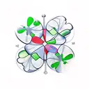 four-leaf clover tattoo design idea