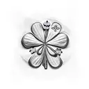 four-leaf clover tattoo design idea