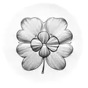 four-leaf clover tattoo design idea