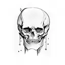 harley with skeleton tattoo design idea