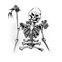 skeleton riding harley tattoo design idea