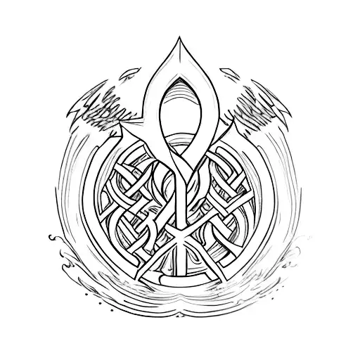 rune, wraith sin, kindness virtue tattoo design idea