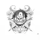 luffy tattoo design idea