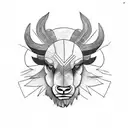 Half ram and Half wolverine  tattoo design idea