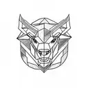 Half ram and Half wolverine  tattoo design idea