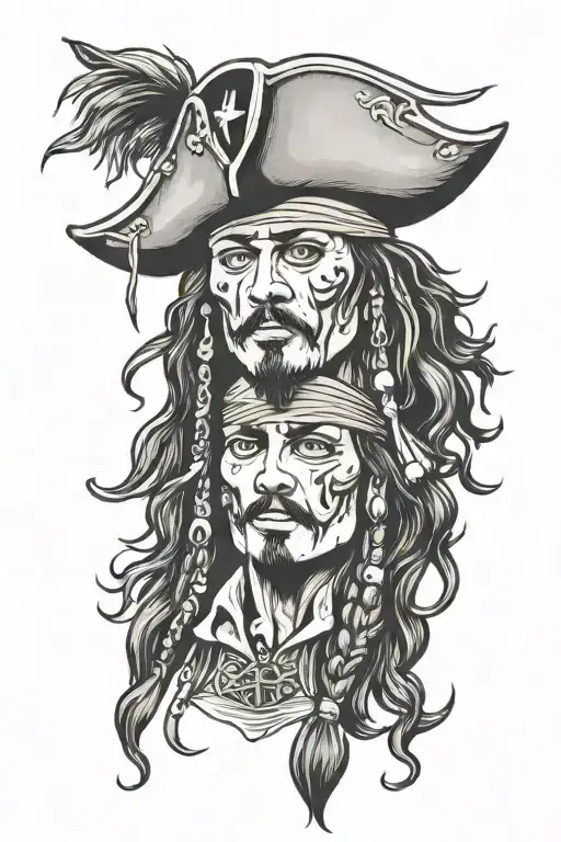 jack Sparrow face tattoo tattoo design idea