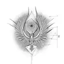 dna phoenix tree of life tattoo design idea