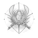 dna phoenix tree of life tattoo design idea