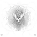 dna phoenix tree of life tattoo design idea