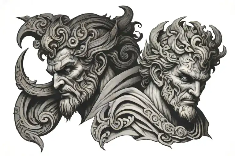 hades Greek god tattoo design idea