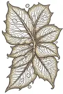 leaf brooch lotr movie with elvish writing and a beech seed  tattoo design idea