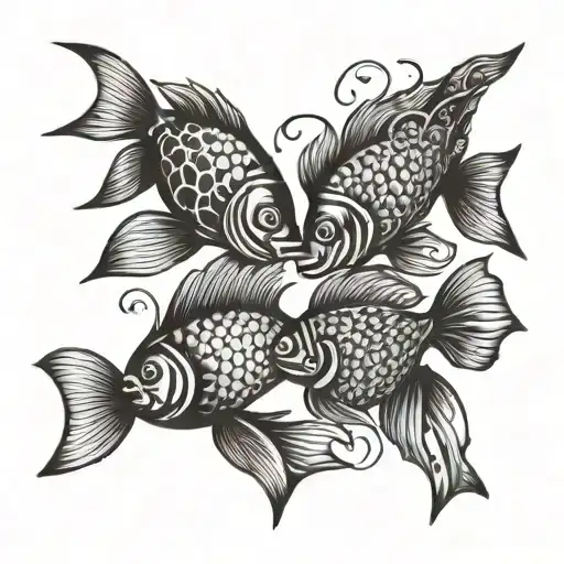  Aries Gemini Virgo Pisces fish tattoo design idea