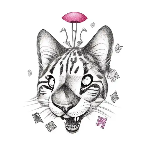 Alice in wonderland  tattoo design idea