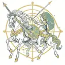 Sagittarius and gemini tattoo design idea