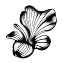 unique seashell wild pansy tattoo design idea