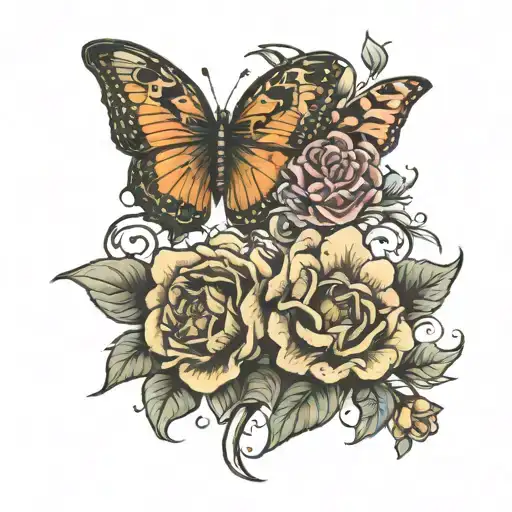 remembrance of two babies who died tattoo design idea